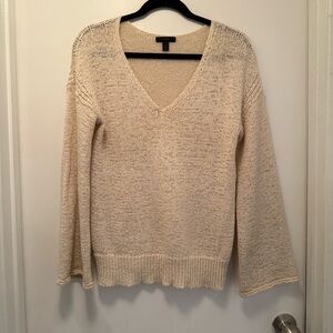 J.Crew Cream Flared Sleeve Swing Sweater, Size S